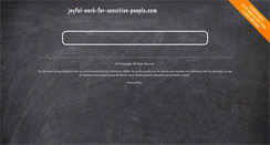 Desktop Screenshot of joyful-work-for-sensitive-people.com